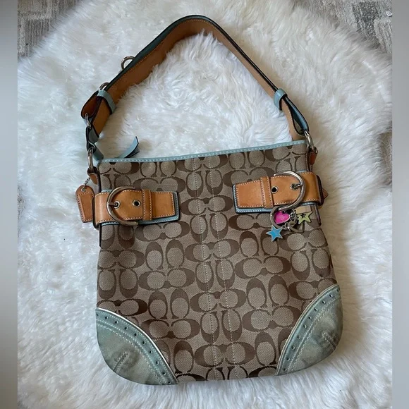VINTAGE COACH SHOULDER BAG - Picture 1 of 10